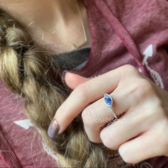 🌙🆕Genuine Sodalite + Silver Boho Ring - Picture 2 of 6